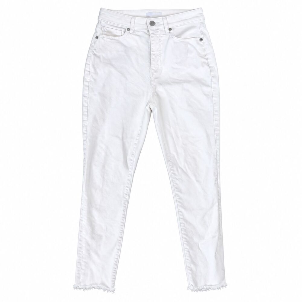 LOFT Women’s Curvy Skinny Jeans Size 27/4 White Stretch Denim Ankle Pants
